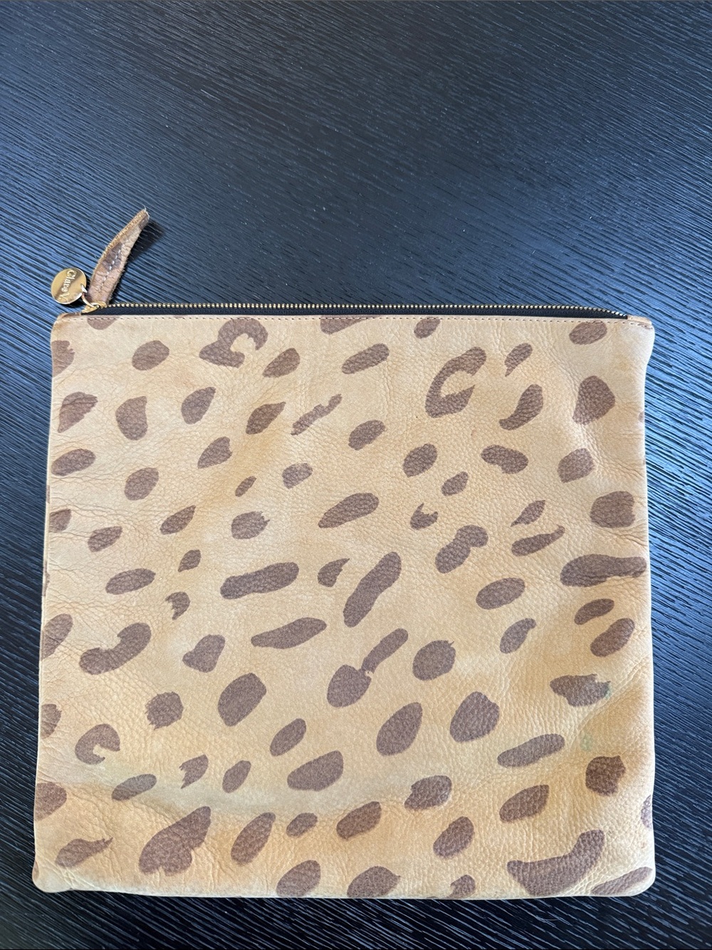 Clare V Foldover Clutch Leopard